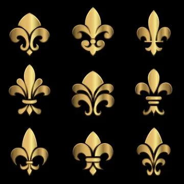 Gold Fleur De Lis Stock Illustration