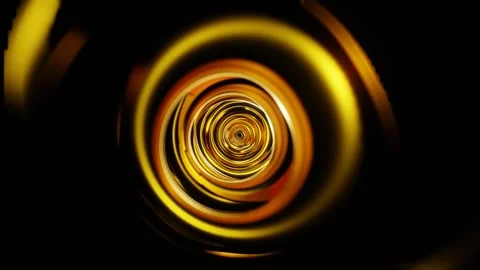 Gold Floating Circles Background VJ Loop in 4K Stock Footage 309016357