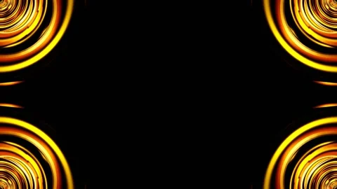 Gold Floating Circles Kaleidoscope Background VJ Loop in 4K Stock Footage 336326857