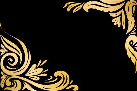Gold floral pattern. Vector illustration Stock Illustration