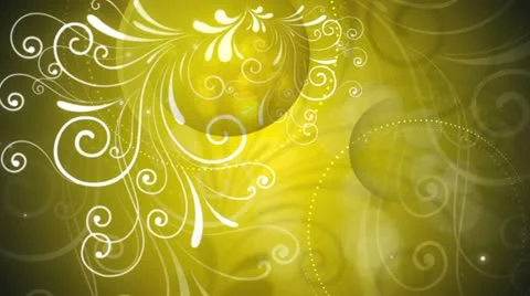 Gold Flourish Background 01 HD Stock Footage 10874974