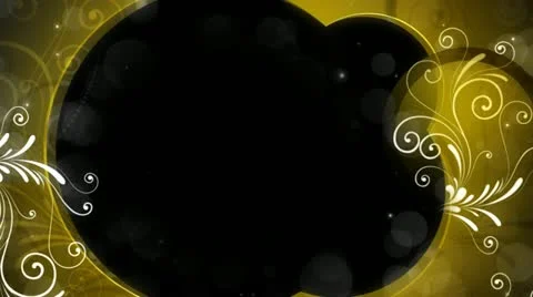 Gold Flourish Overlay HD Video stock 10874980