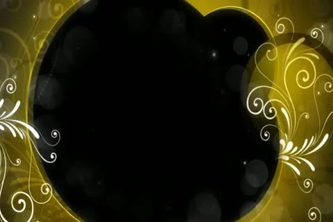 Gold Flourish Overlay Widescreen Video stock 10875113