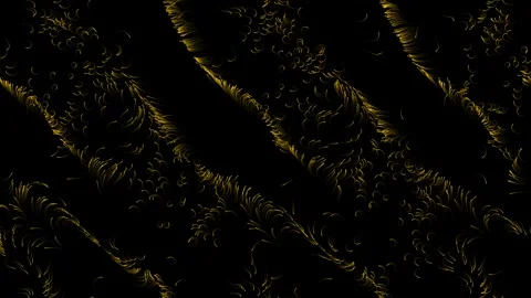 Gold flow field on black background overlay 4K Stock Footage 336513946