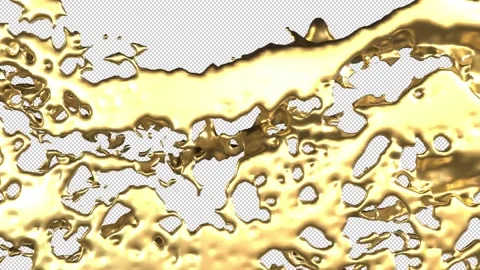 Gold flow Stock Footage 327927694