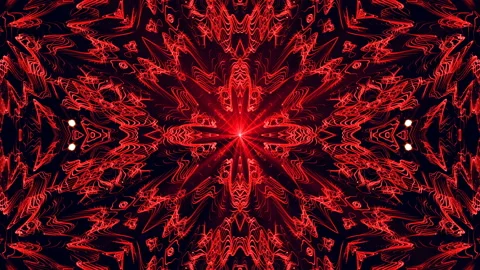 Gold Flower Background. Fractal Loop Background Video stock 90342957