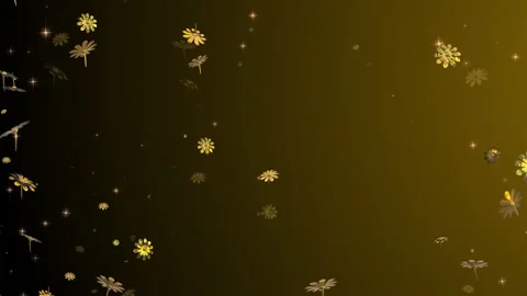 Gold flower particle loop animation Video stock 167987841