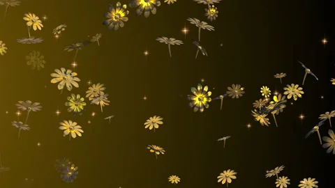 Gold flower particle loop animation Video stock 167987866