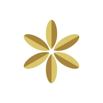 Gold Flower Pattern Ornament Logo Template Illustration Design. Vector EPS 10 Illustrazione stock