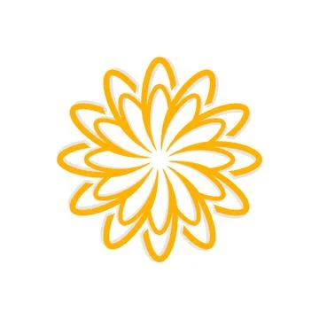Gold Flower Pattern Ornament Logo Template Illustration Design. Vector EPS 10 Illustrazione stock