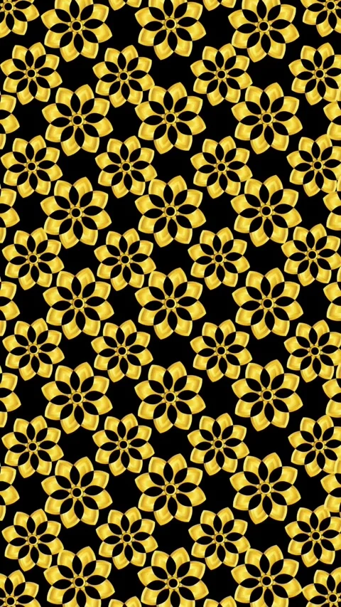 Gold flower screen Stock Footage 301374587