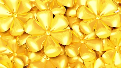 Gold flowers background Stock Footage 302167829