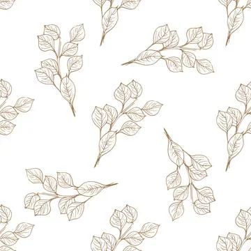 Gold flowers pattern.A minimalistic pattern for creating textiles, wallpaper, Stock Illustration