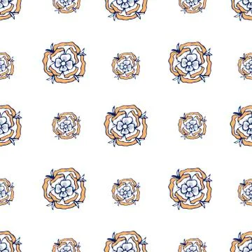 Gold flowers pattern. style on white background. Spring collection for fashio Stock Illustration