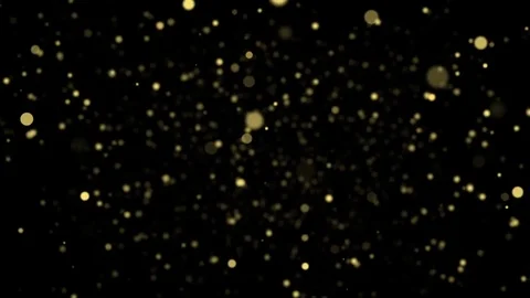 Gold flowing blinking particles on black background 스톡 동영상 70794104