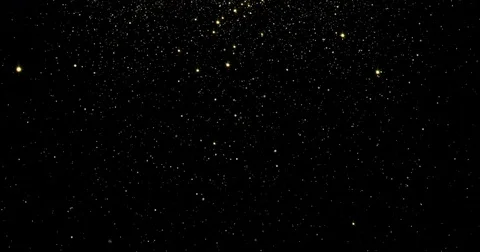 Gold flowing light particles and sparkling stars with shimmering looped effect Stock Footage 84256192