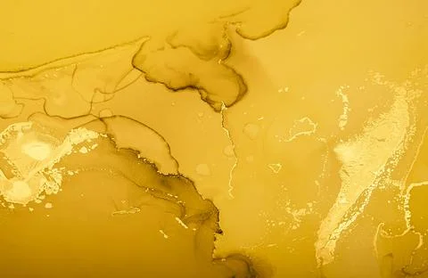 Gold Fluid Art. Abstract Liquid Background. Stock Illustration