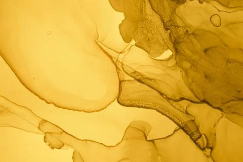 Gold Fluid Art. Abstract Liquid Wallpaper. Stock Illustration