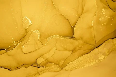 Gold Fluid Art. Abstract Marble Background. Stock Illustration