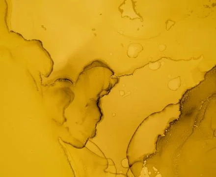 Gold Fluid Art. Liquid Abstract Background. Stock Illustration
