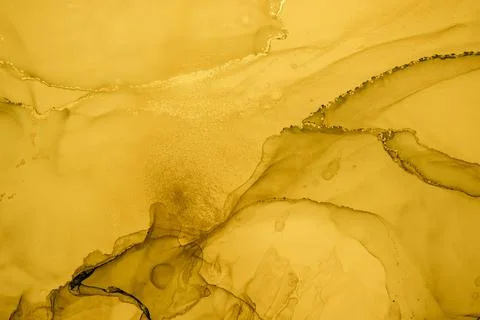 Gold Fluid Art. Marble Abstract Illustration. Illustrazione stock