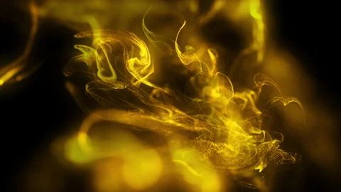 Gold Fluid Glowing Particles Background Loop Video stock 207798639