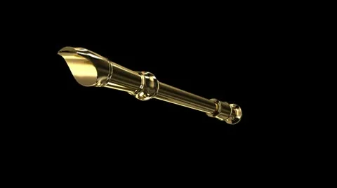 Gold Flute Stock Footage 10788669