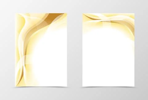 Gold flyer template design Stock Illustration