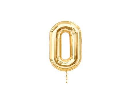 Gold foil alphabet, Letters O isolated on white background. 3d rendering Stock Illustration