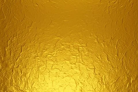 Gold foil background with light reflections. golden textured abstract backgro Stock Photos