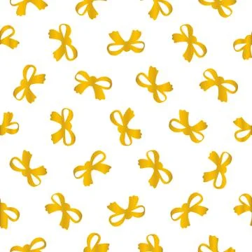 Gold foil bows pattern Stock Illustration