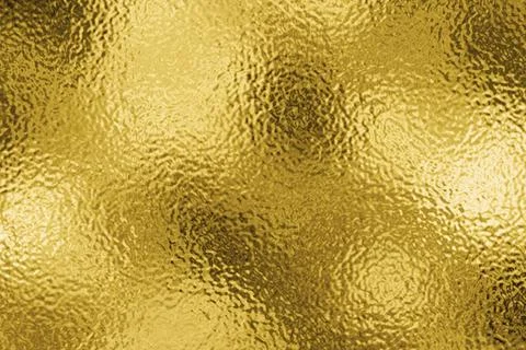 Gold Foil With Medium Metal Texture. Shiny Matt, Glossy Surface. Text, Logo.. Stock Illustration