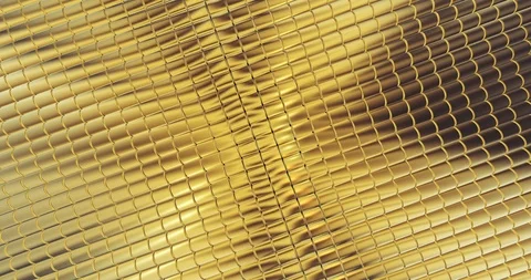 Gold foil tiles texture background 3D rendering Stock Footage 103996637