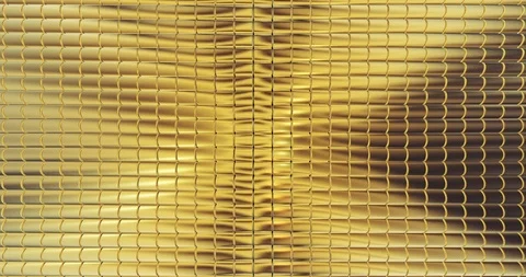 Gold foil tiles texture background 3D rendering Video stock 114986557