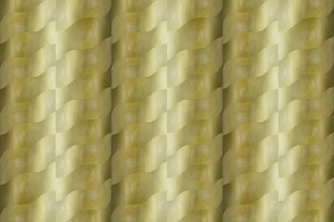 Gold foil wave pattern holiday wrapping present gift paper illustration Illustrazione stock