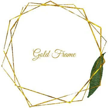 Gold Frame Background Stock Illustration