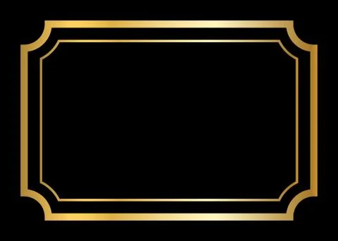 Gold frame. Beautiful simple design Stock Illustration