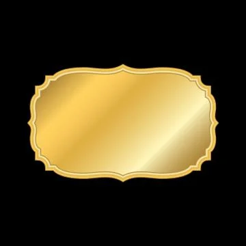 Gold frame. Beautiful simple golden design white Ilustração Stock