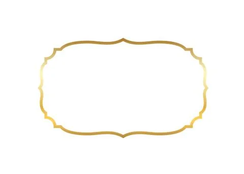Gold frame Beautiful simple golden design Stock-Illustration