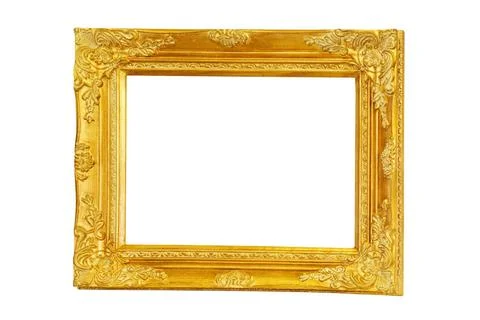 Gold frame Big rectangular frame in pure gold color Copyright: xZoonar.com... Foto stock