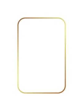 Gold frame border golden vector thin boarder square element Stock Illustration
