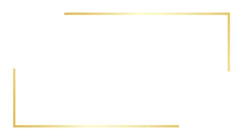 Gold frame border luxury element isolated illustration Stock Illustration