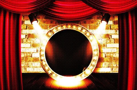 Gold frame in cinematic style Stock Illustration
