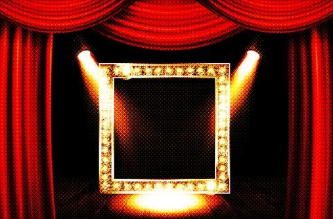 Gold frame in cinematic style Stock Illustration