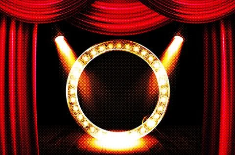 Gold frame in cinematic style Stock Illustration