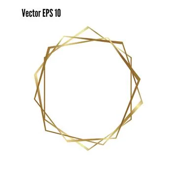 Gold frame. Design for header, logo and advertising banner. ENP vector 10. Stock Illustration