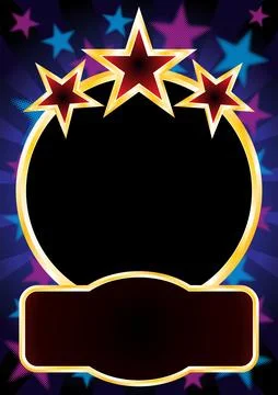 Gold frame with empty place Stock Illustration