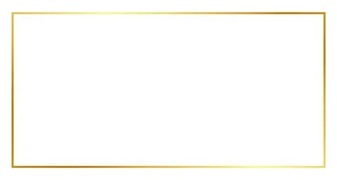 Gold Frame Flat Rectangle Vector Illustration Stock Illustration