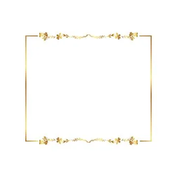 Gold frame free vector media golden warm gold border certificate border Stock Illustration