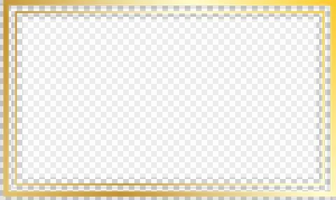 Gold frame. Golden realistic square border. Modern gold frame for celebrati.. Illustrazione stock